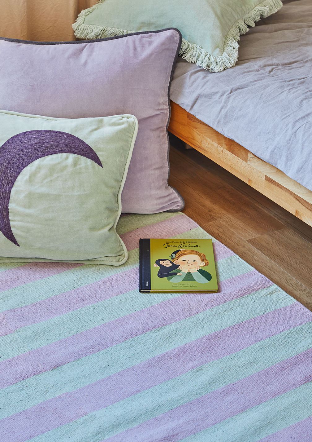 Badematte SIESTA, lilac/mint, recycled, 60x90cm