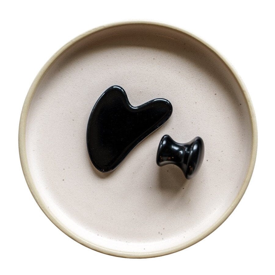 Gua Sha Stempel Obsidian