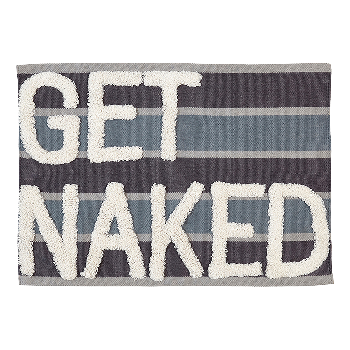 Badematte NAKED, grey, Oekotex, 55x80cm