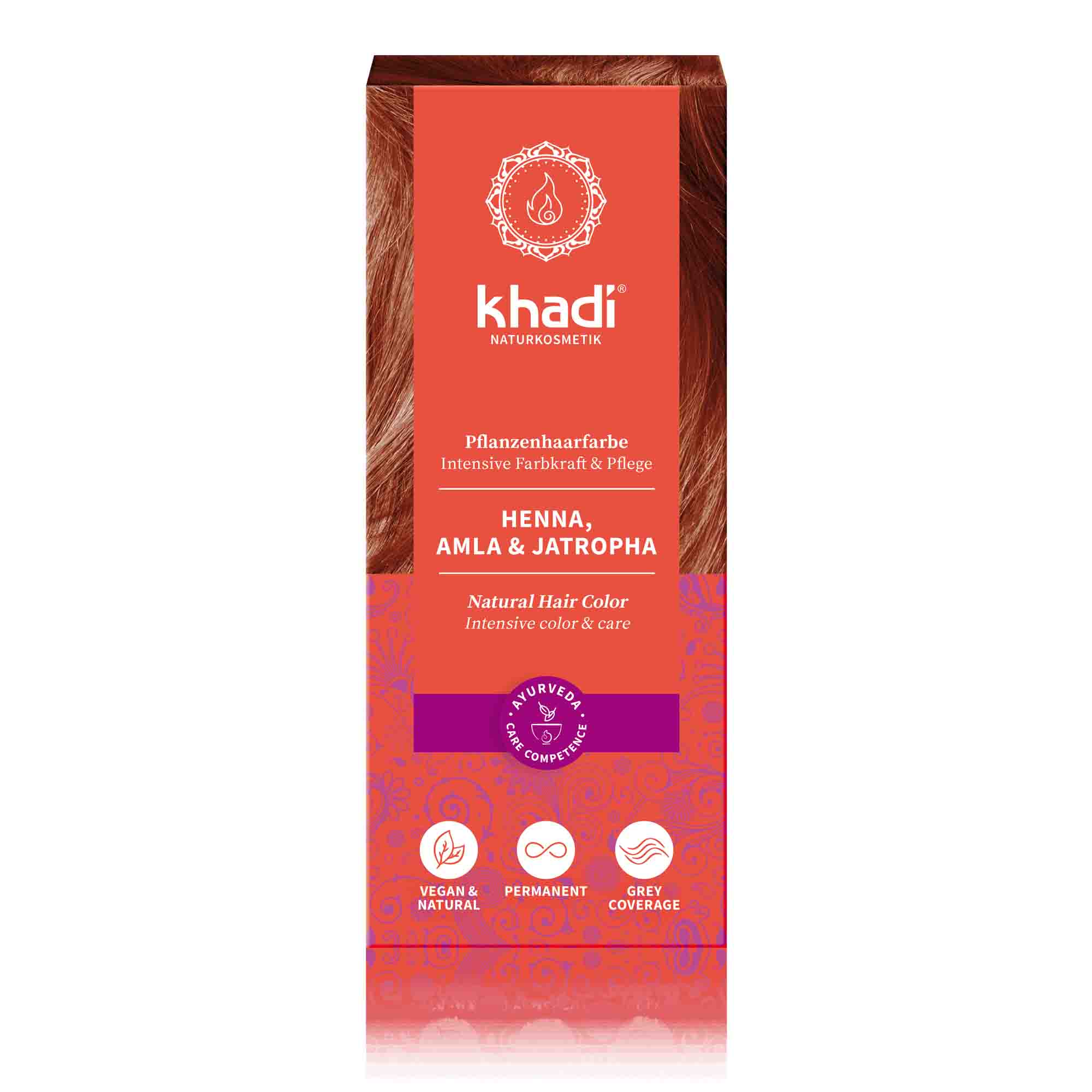 Pflanzenhaarfarbe Henna Amla Jatropha, 100 g