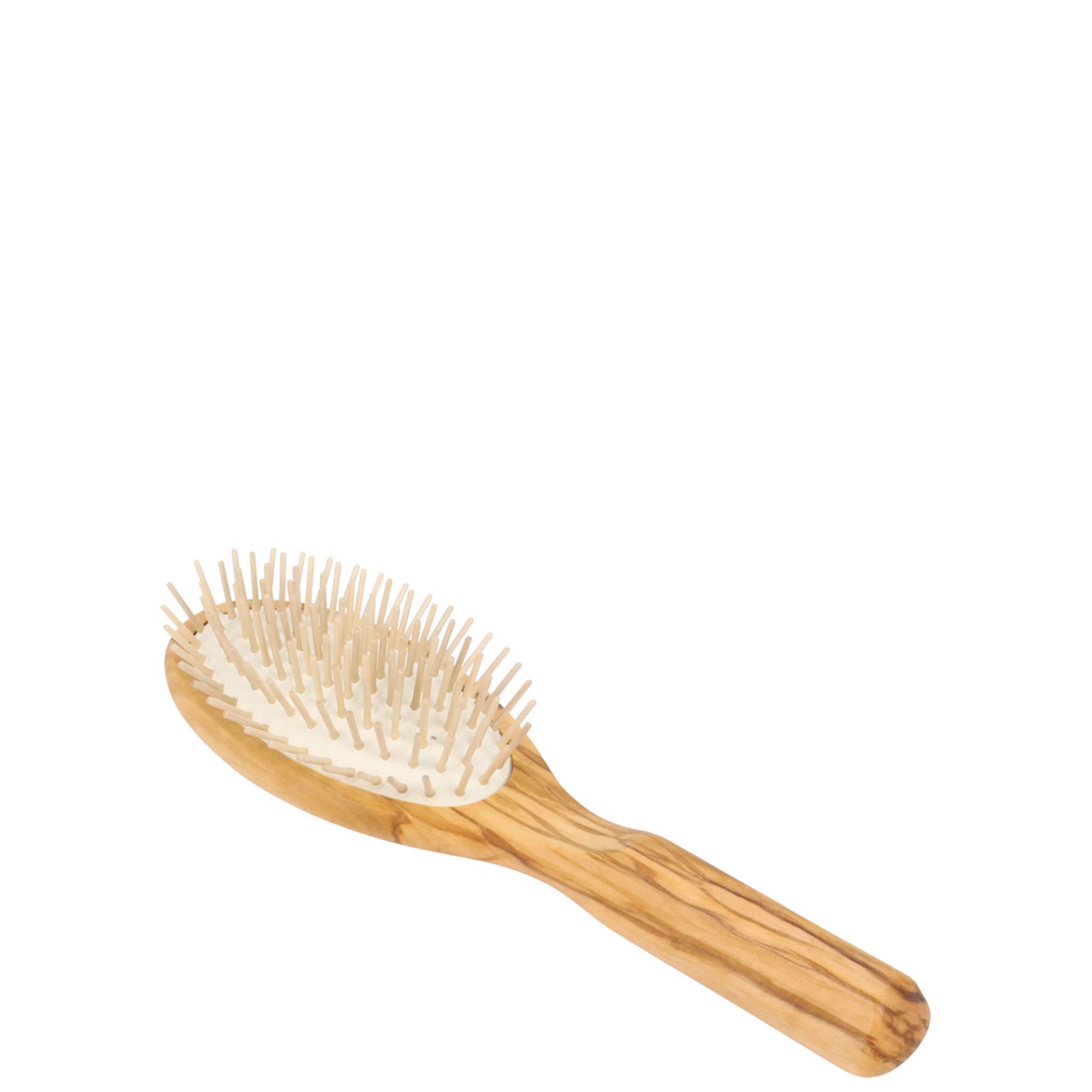 Olivenholzhaarbürste, oval, klein
