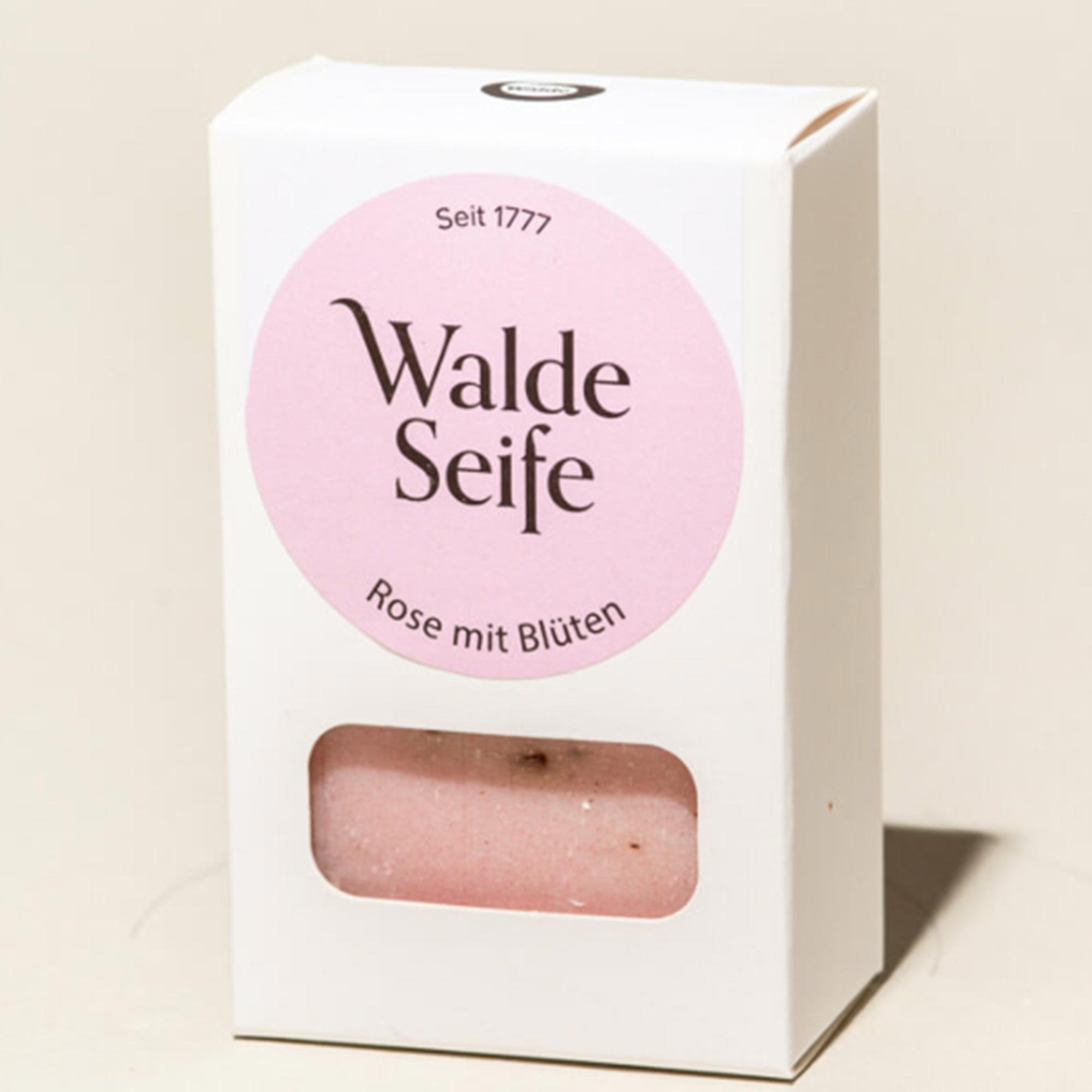 Körperseife Rose mit Blüten, 100 g