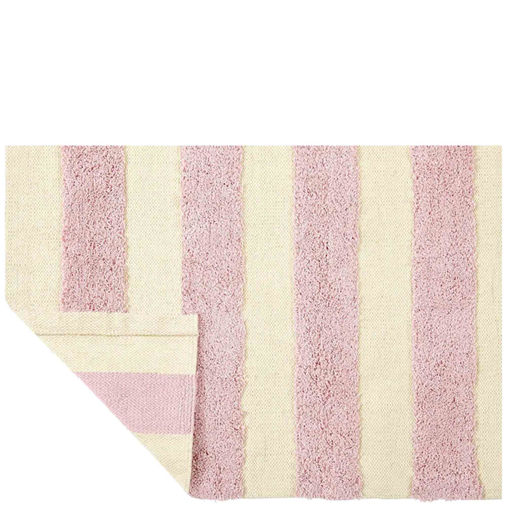 Baumwollteppich SUGAR, Naturweiß/Rosa, oekotex, 60x90cm