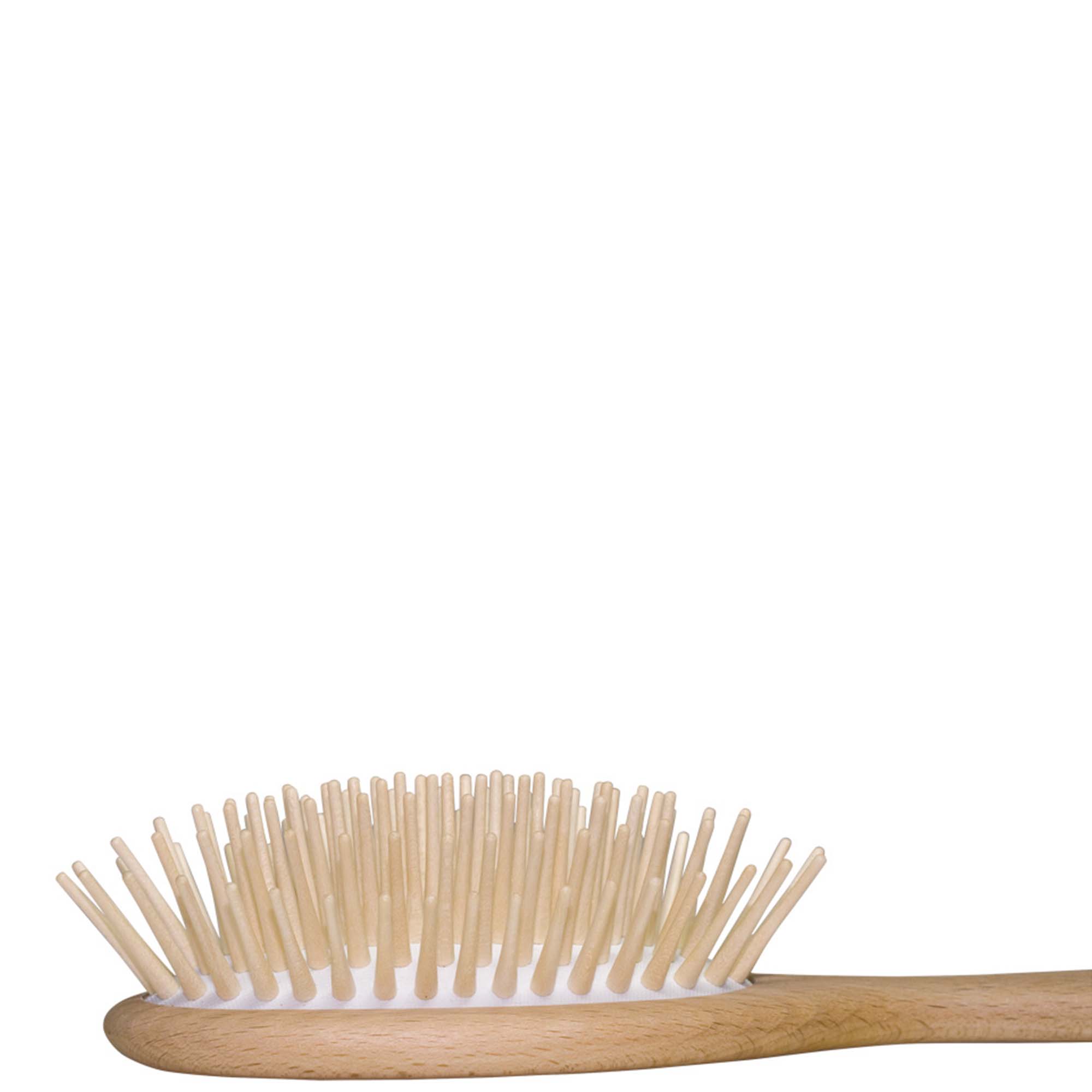 Holzhaarbürste mit extra langen Holzstiften