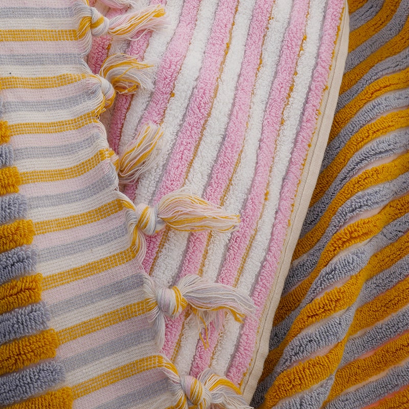 Badetuch Frottee rosa-orange