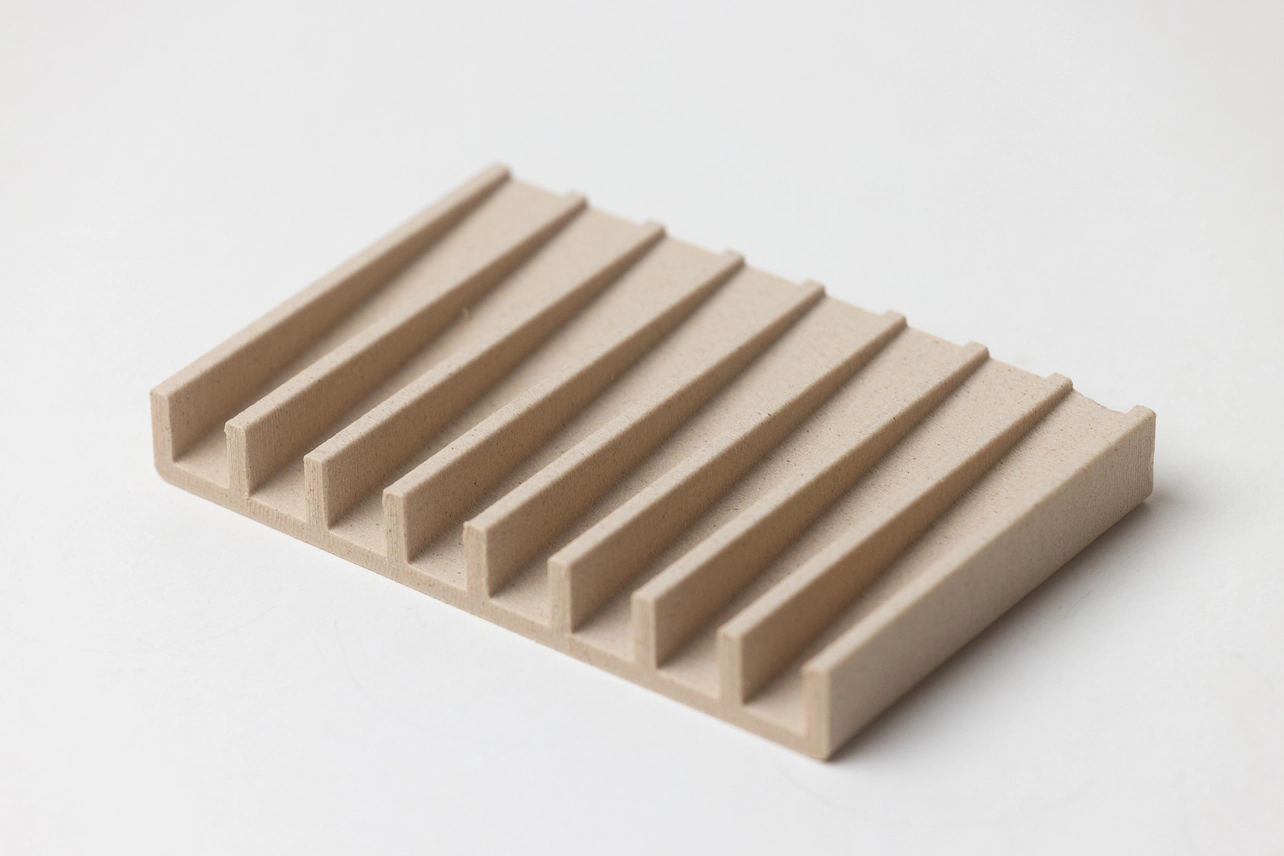 Seifenschale  Recyclingholz "Line", naturweiß