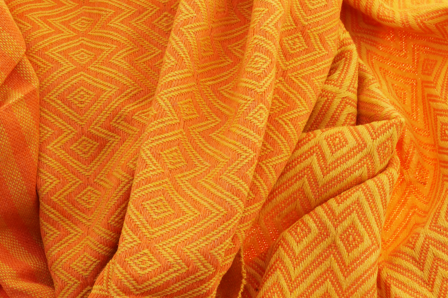 Hamam Badetuch Kelim Lux Summer orange-gelb