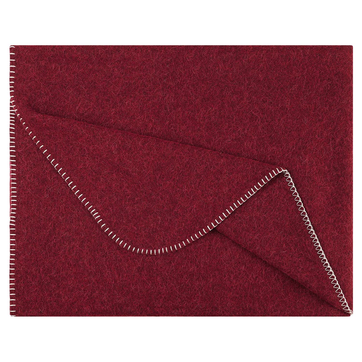 Wolldecke Merino/Alpaka Brombeer