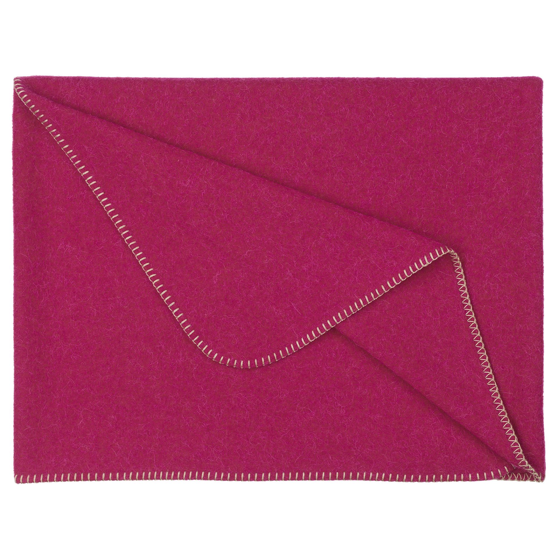 Wolldecke Merino/Alpaka Magenta