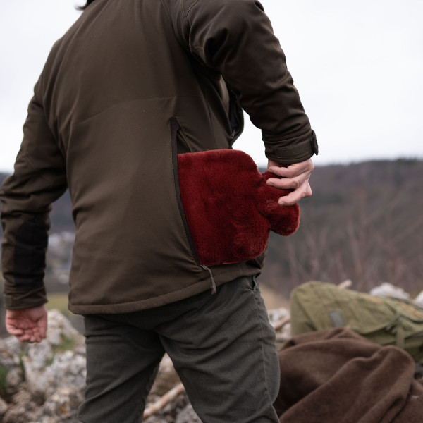 Wärmflasche Klassik 1.8 L Flausch Herbstrot