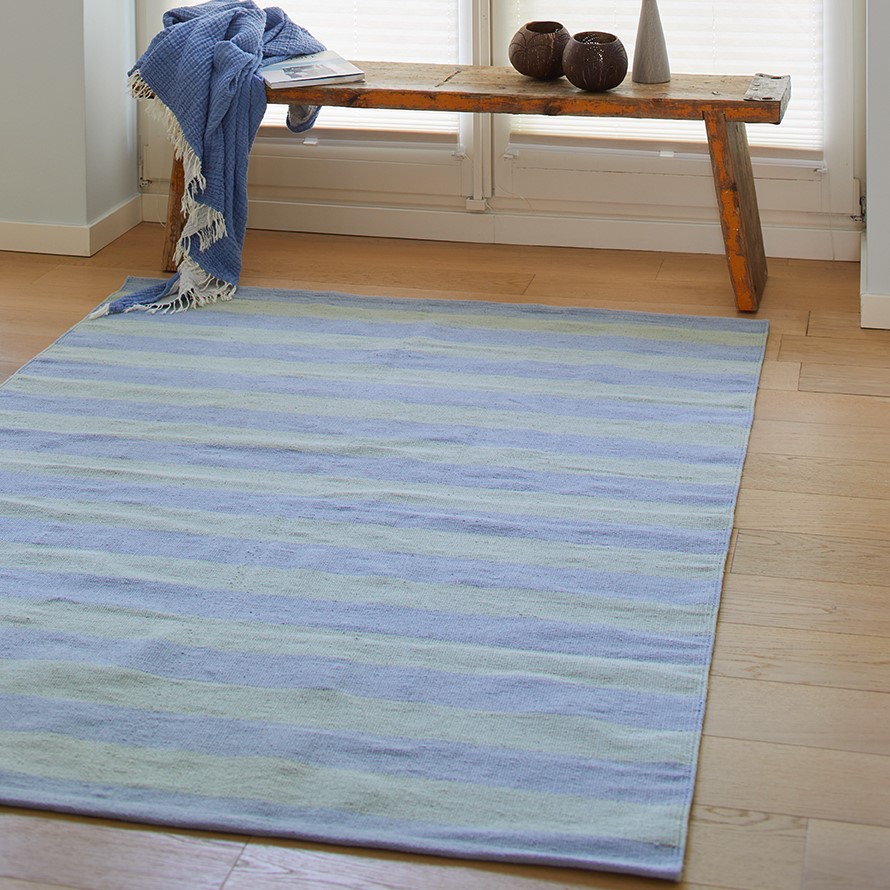 Badematte SIESTA, hellblau/salbei, recycled, 60x90cm