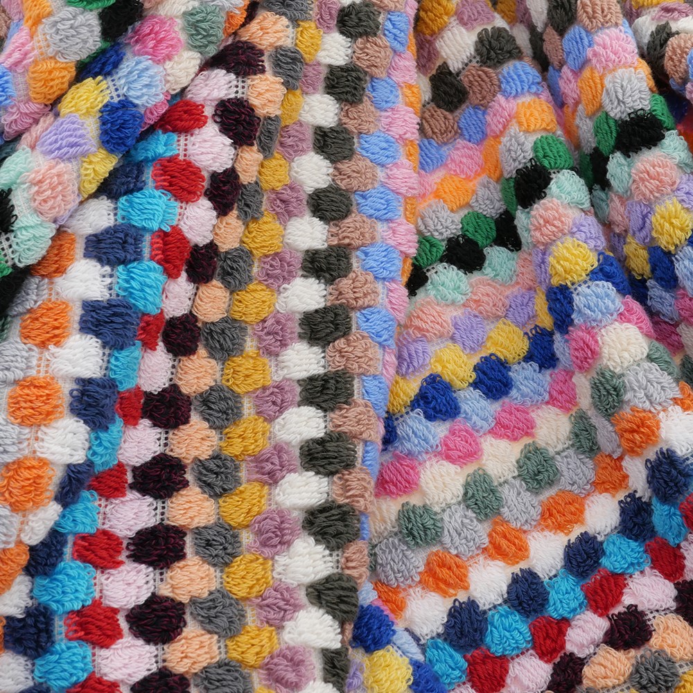 Badetuch Frottee Punkte bunt