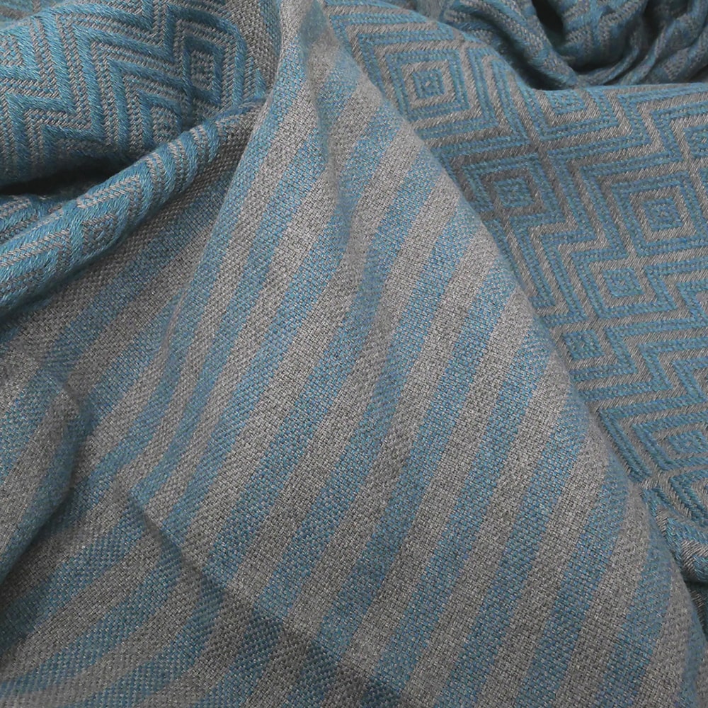 Hamam Badetuch Kelim Lux petrolblau