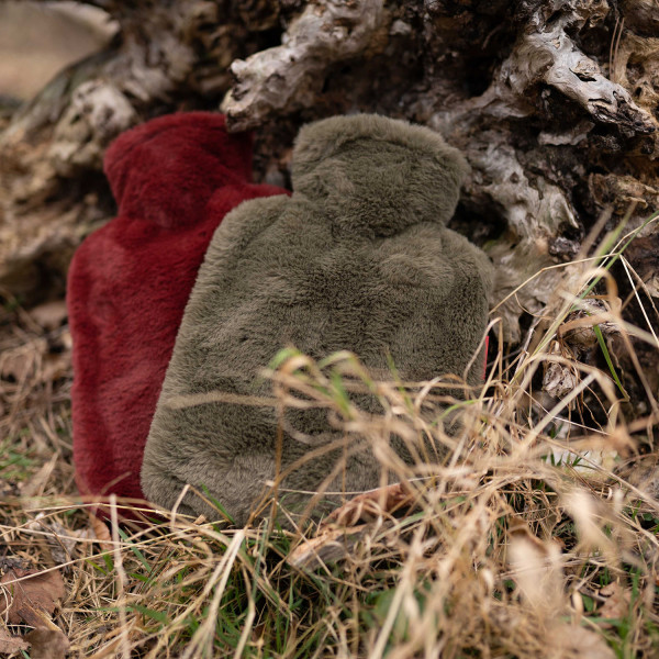 Wärmflasche Klassik 1.8 L Flausch moosgrün