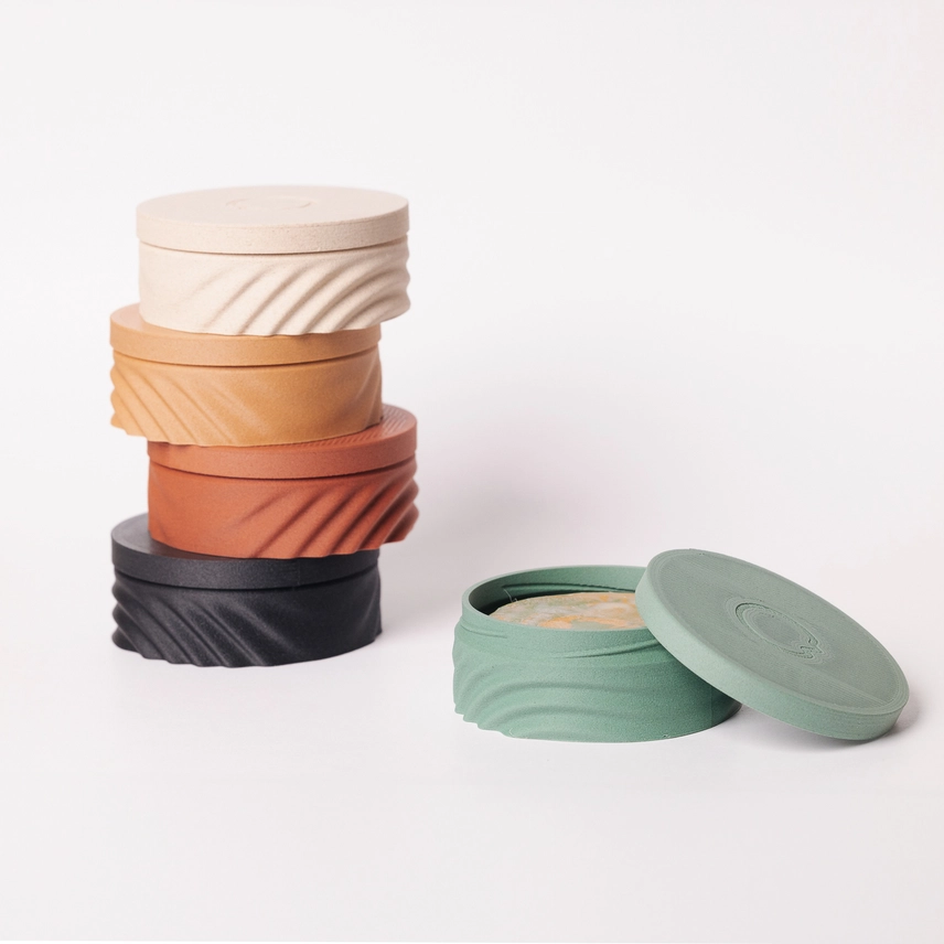 Seifendose aus Recyclingholz, Birke