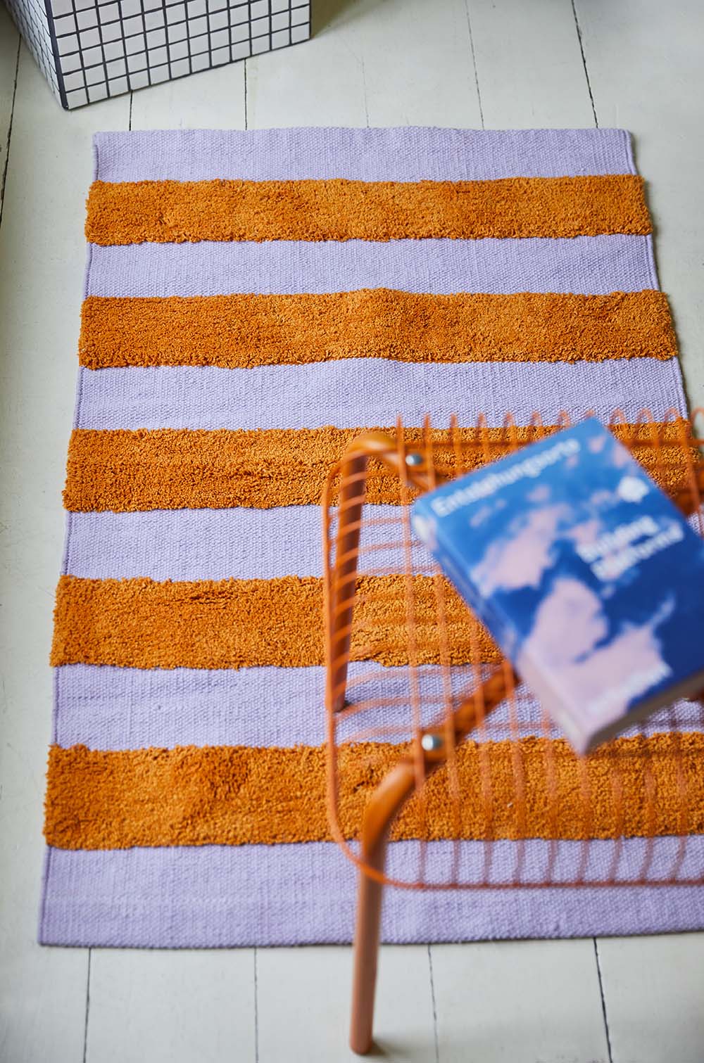 Baumwollteppich SUGAR, lila/orange, oekotex, 60x90cm