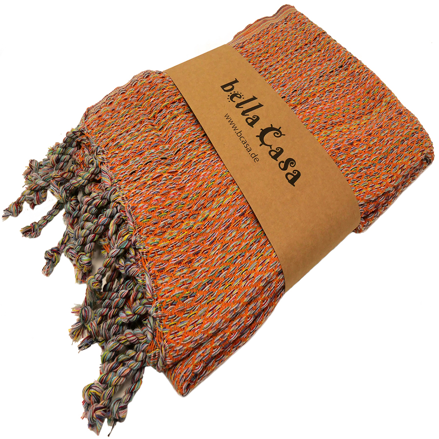 Hamam Badetuch Multicolour orange
