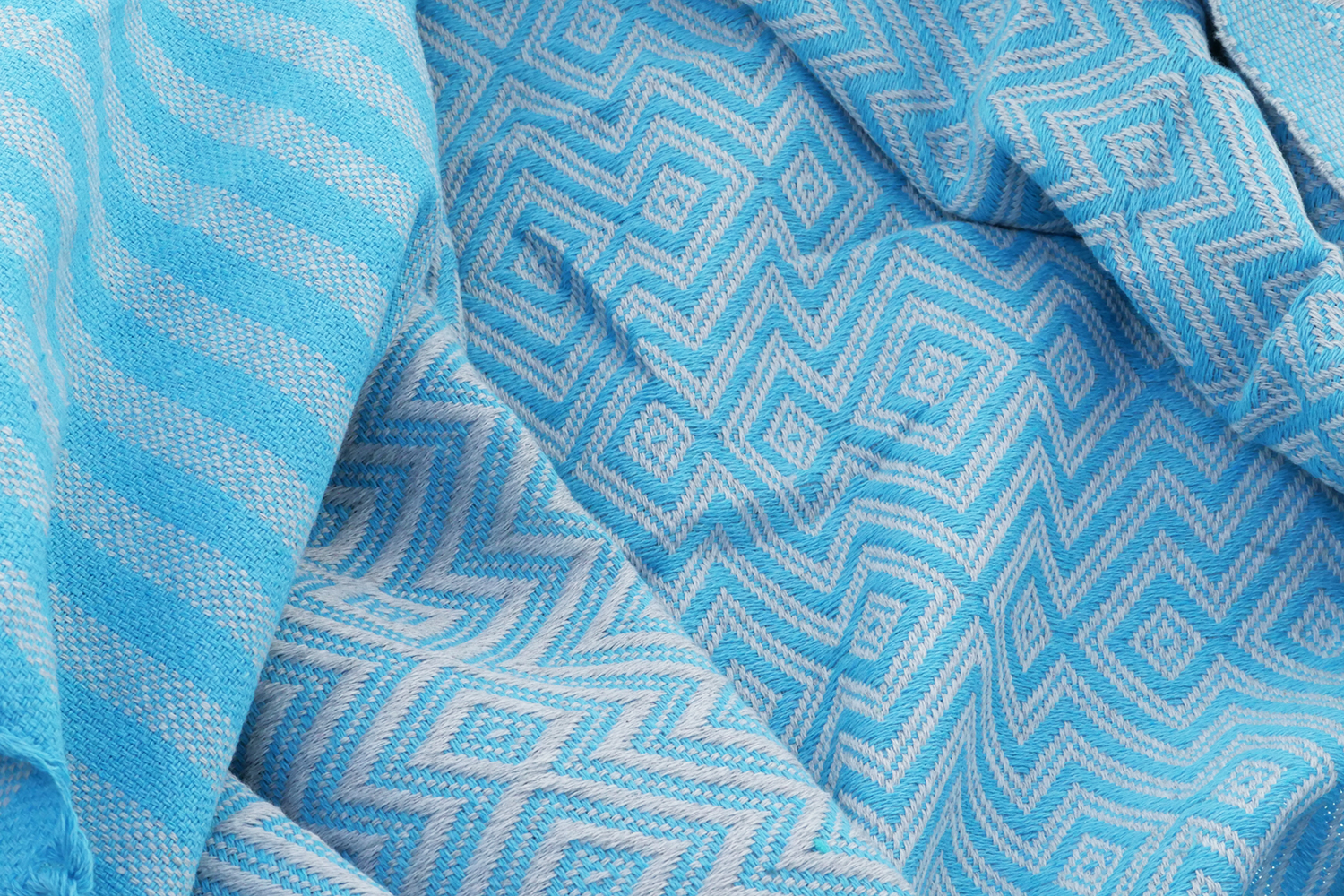 Hamam Badetuch Kelim Lux Summer türkis-beige