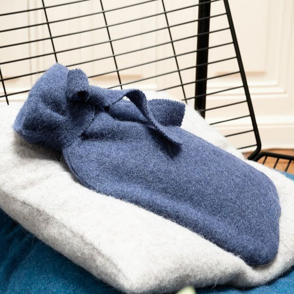 Wärmflasche Merino/Alpaka Heidelbeere