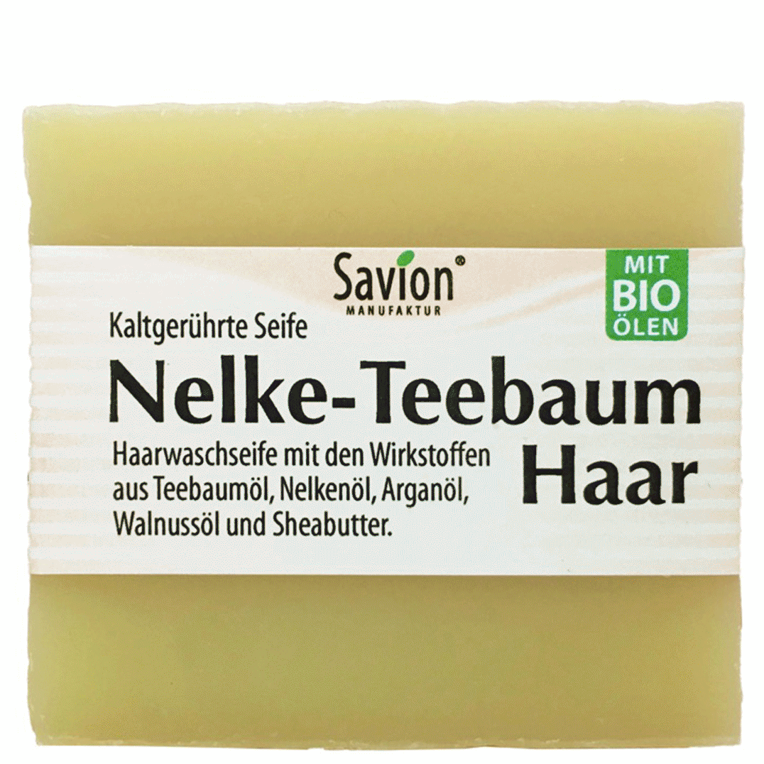 Haarseife-Nelke-Teebaum-85g