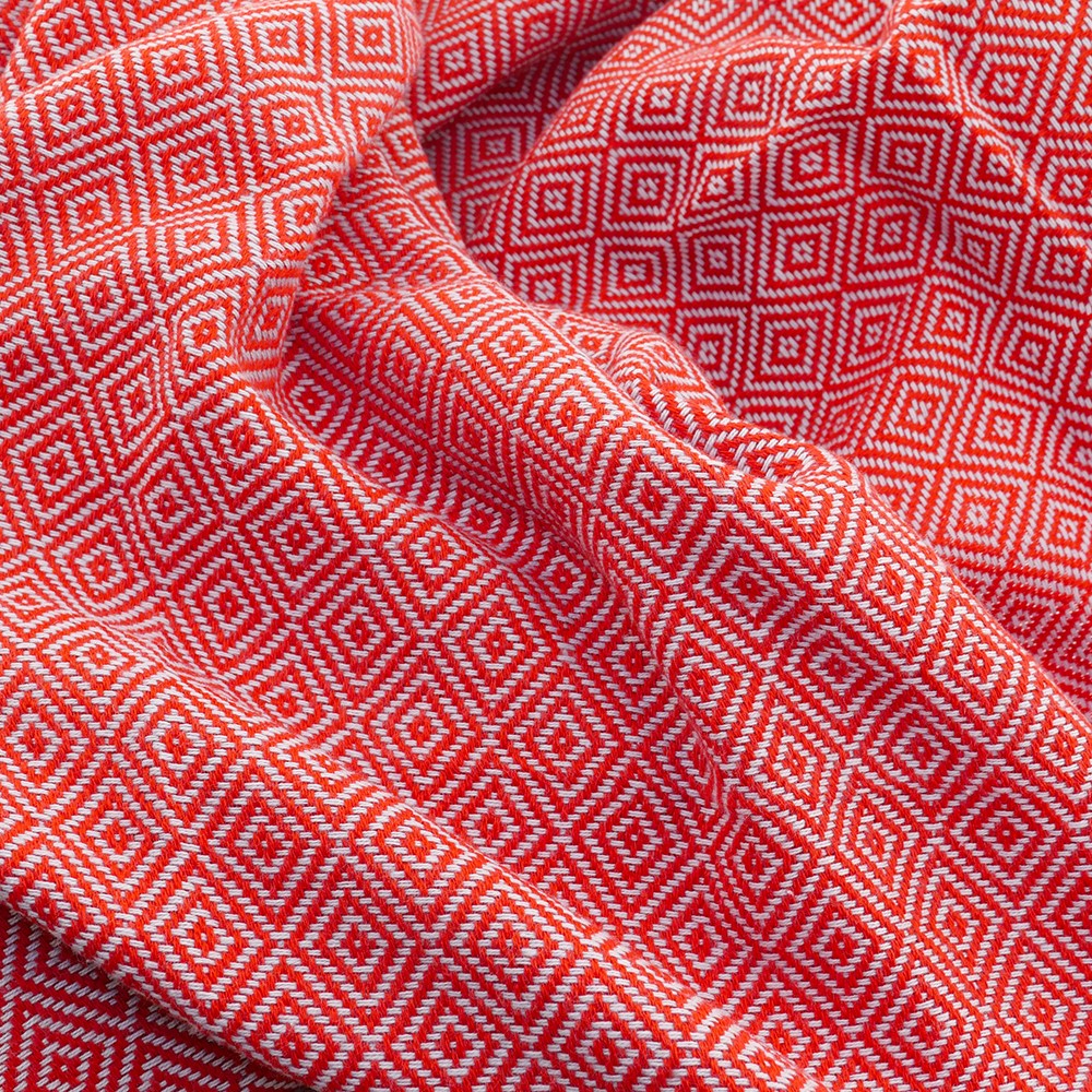 Hamam Badetuch Elmas Summer rot-hellgrau