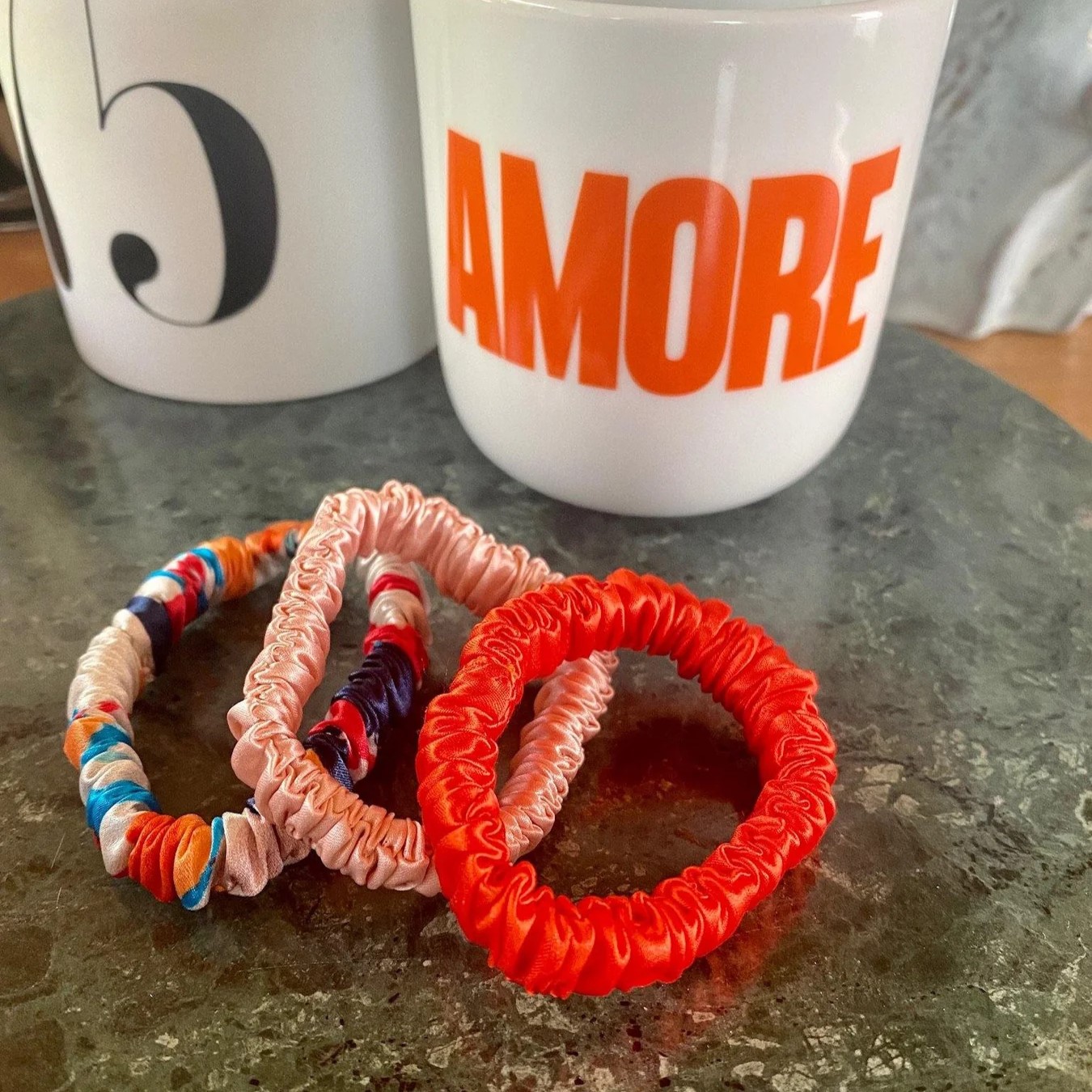 Haarbänder 3er Set Grenadine aus Seide