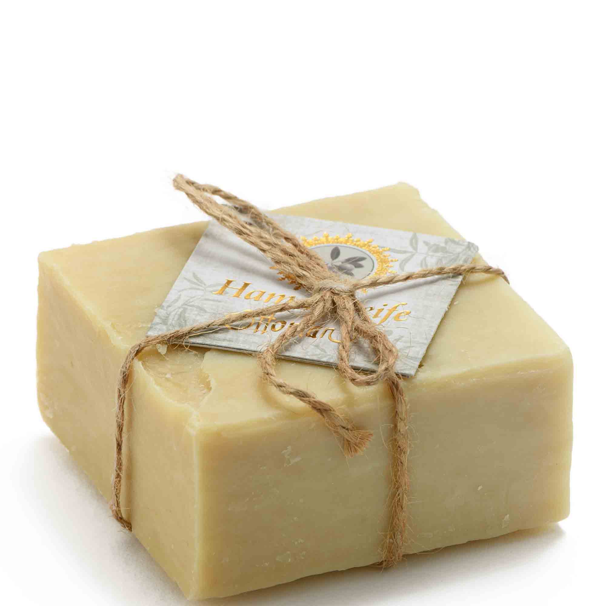 Geschenkset Hamamseife + Travertin Seifenschale