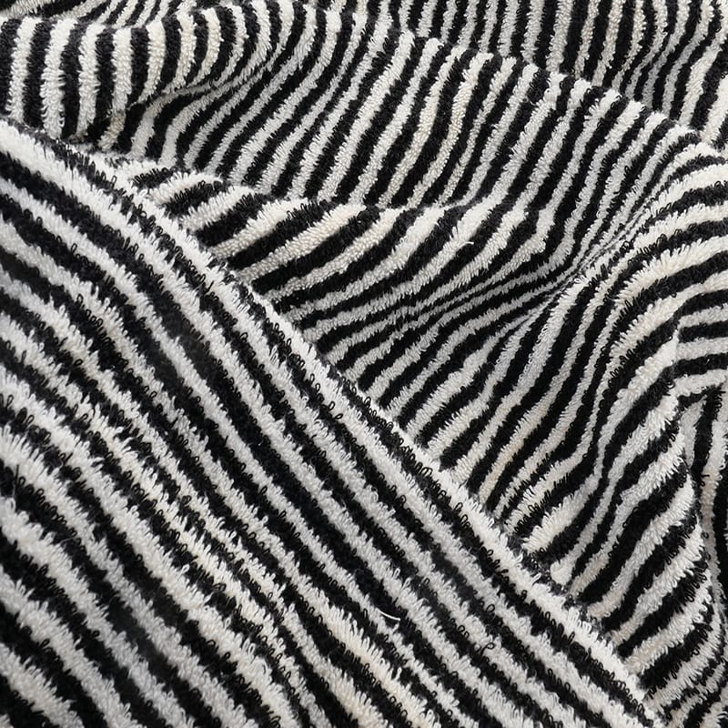 Badetuch Frottee schwarz weiß