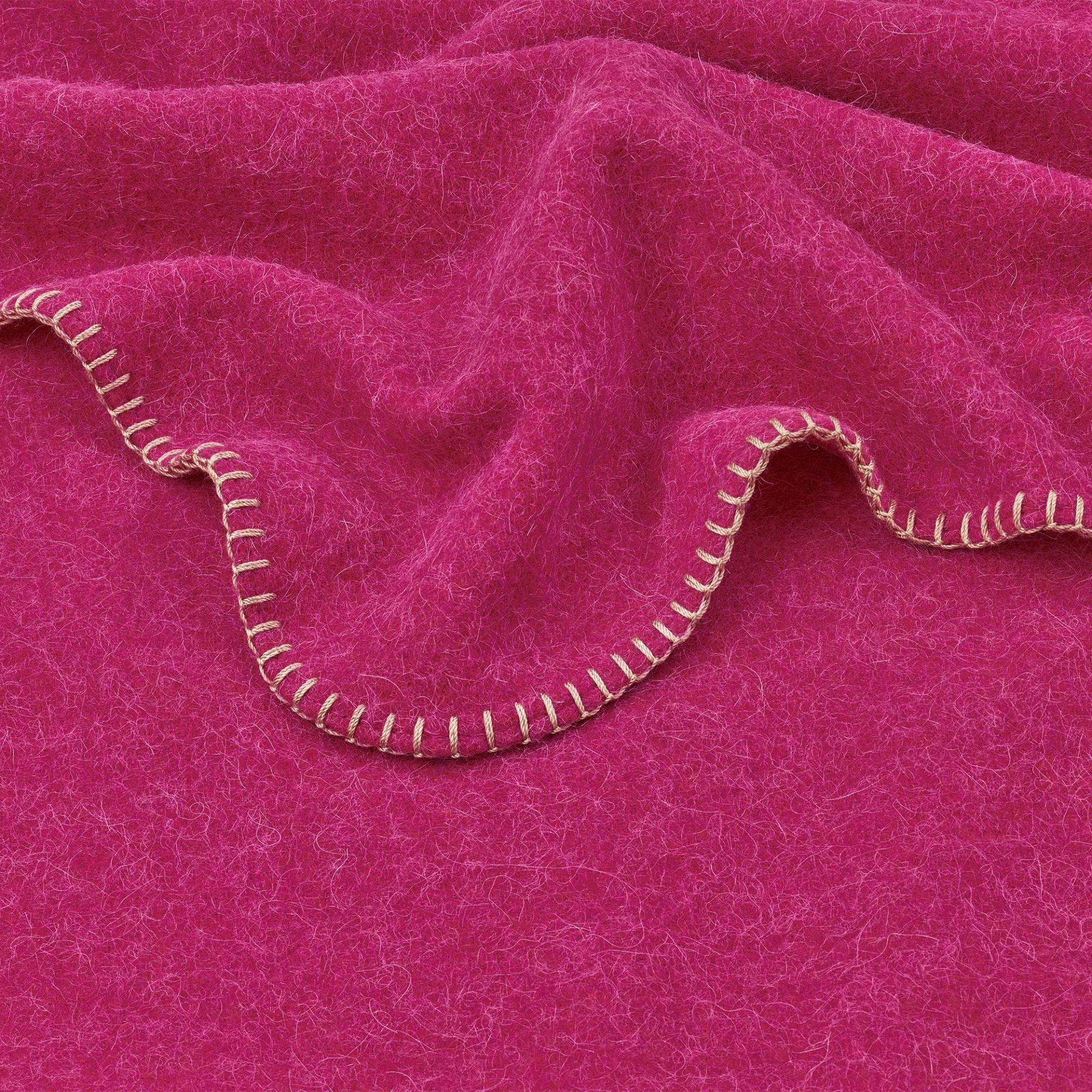 Wolldecke Merino/Alpaka Magenta