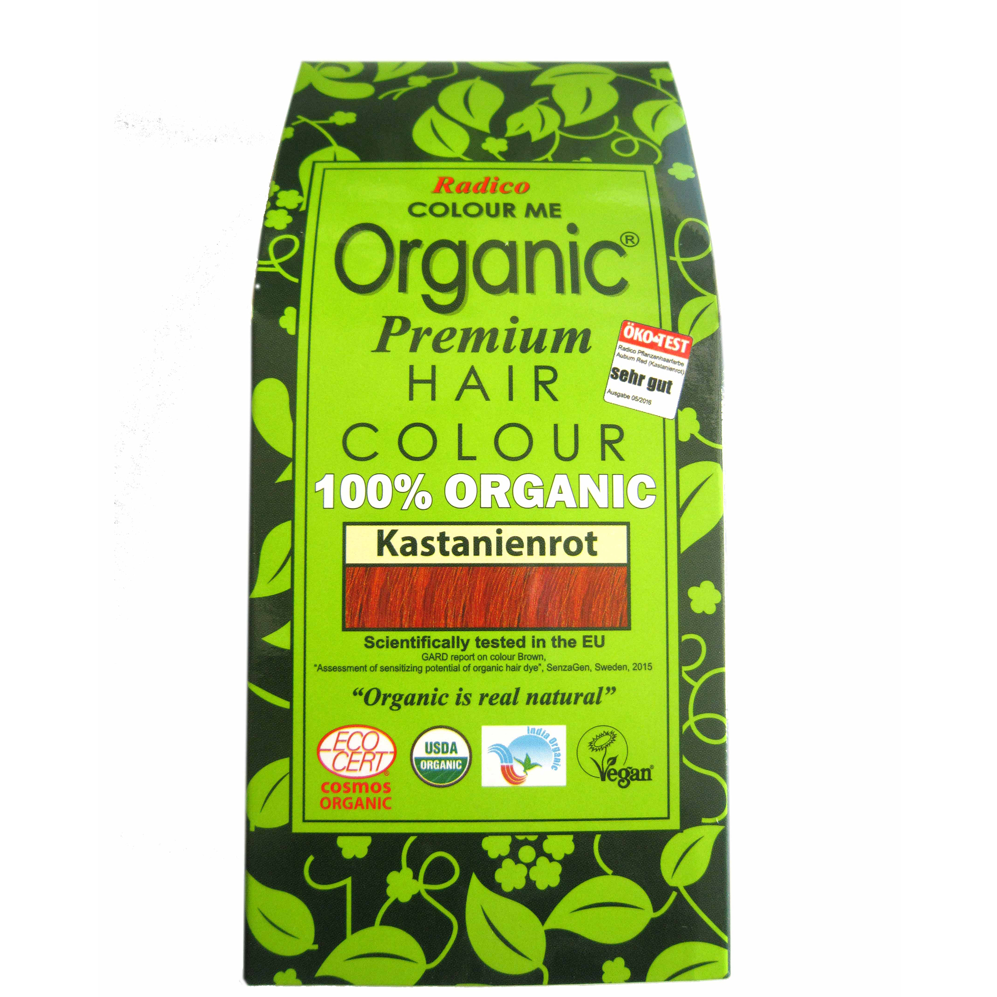 Pflanzenhaarfarbe Kastanienrot, 100g