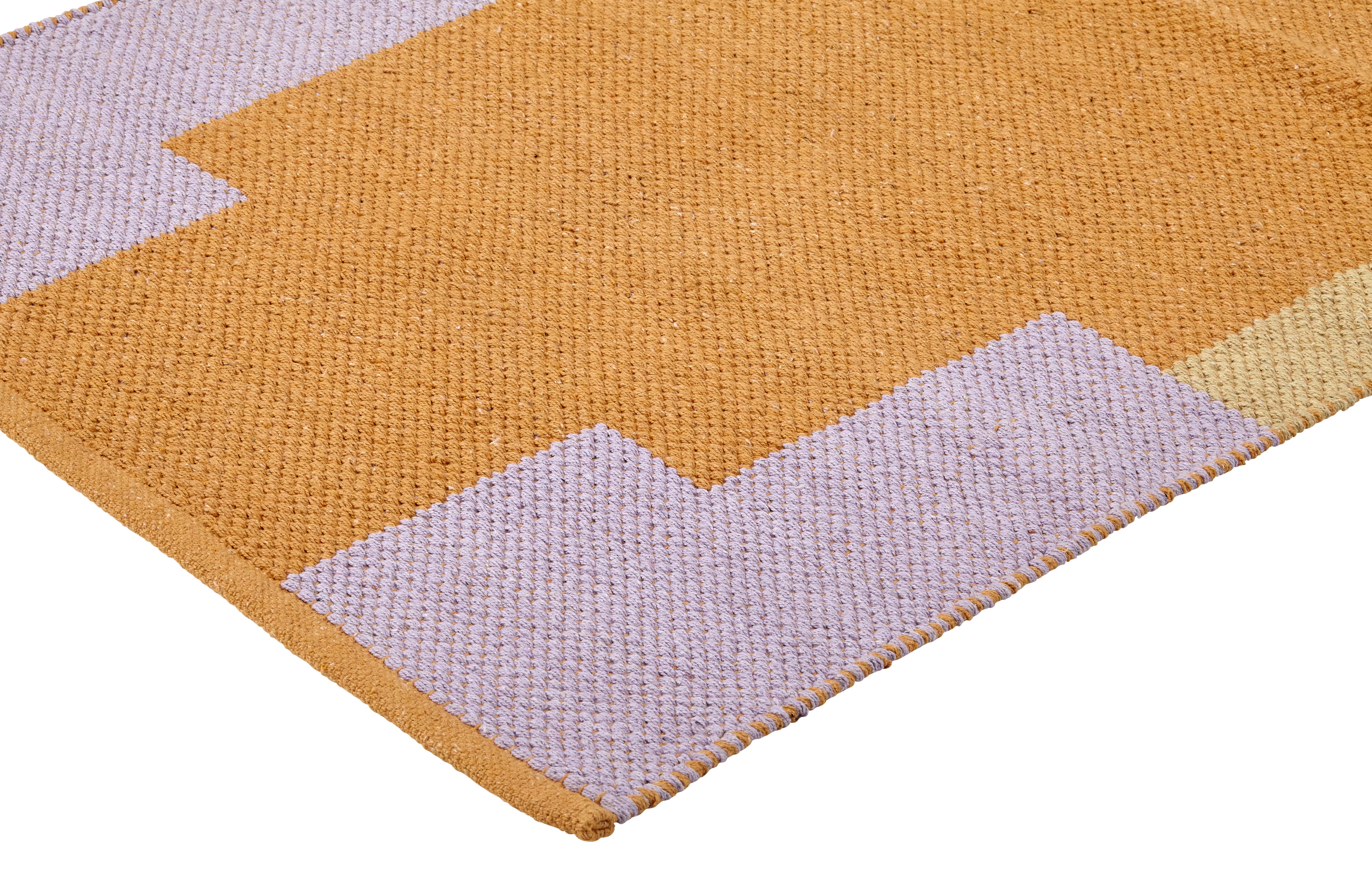 Baumwollteppich HONEY, Coral/Sand/Lilac, recycled, 60x90cm
