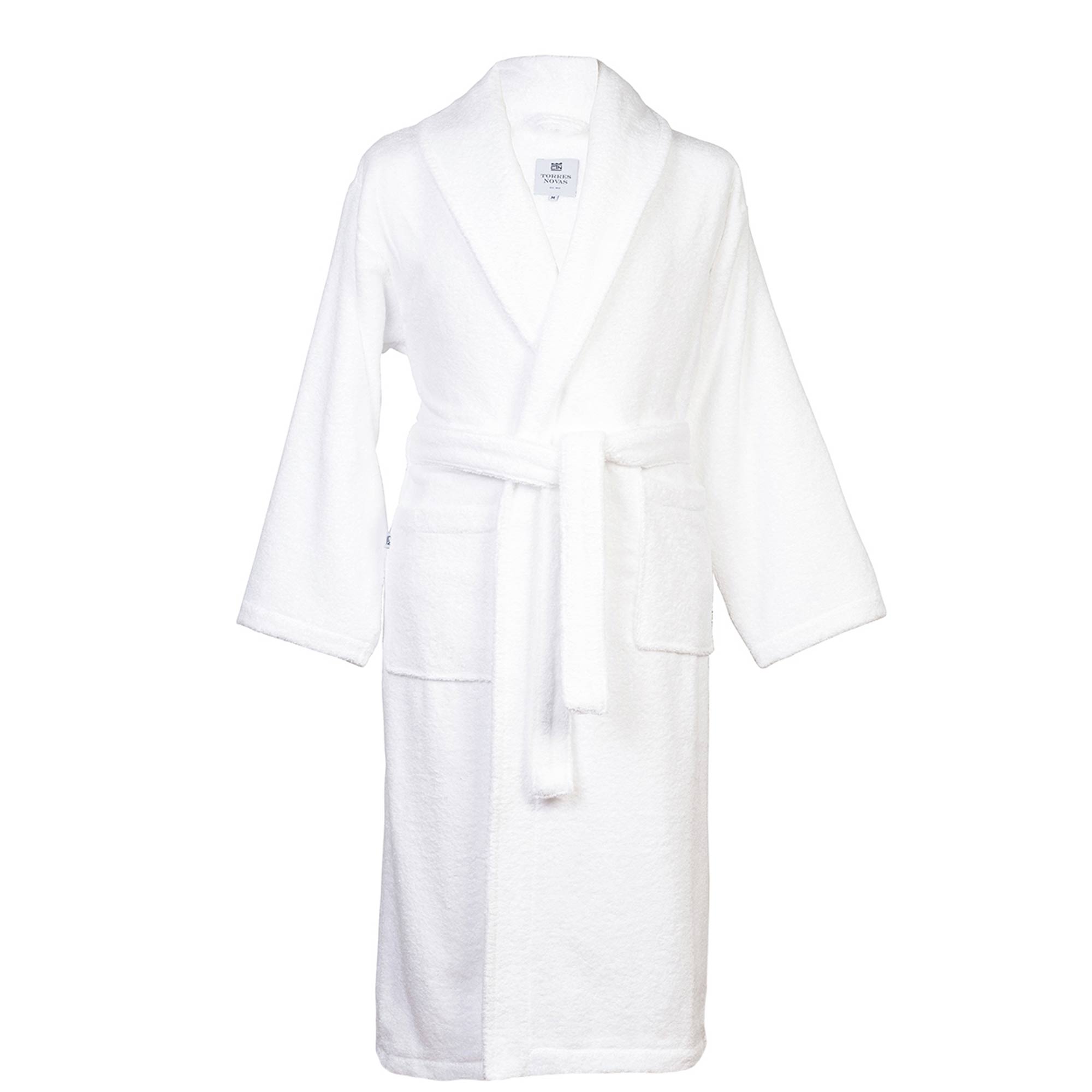 Bademantel Frottee weiß, S